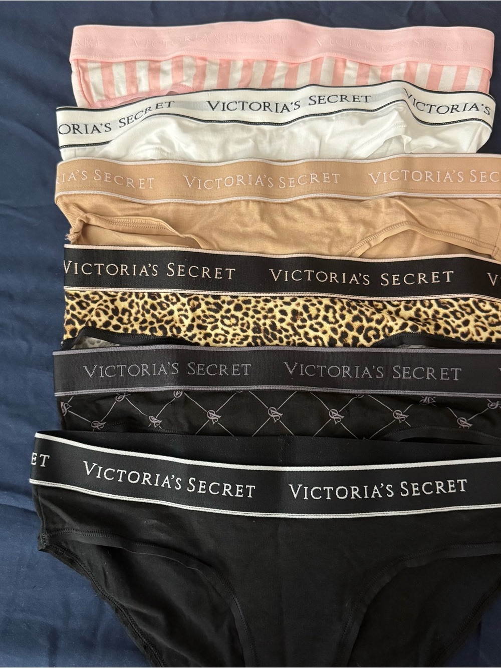 Victoria's Secret Elastic Logo Waistband Hiphugger cotton six panties XS